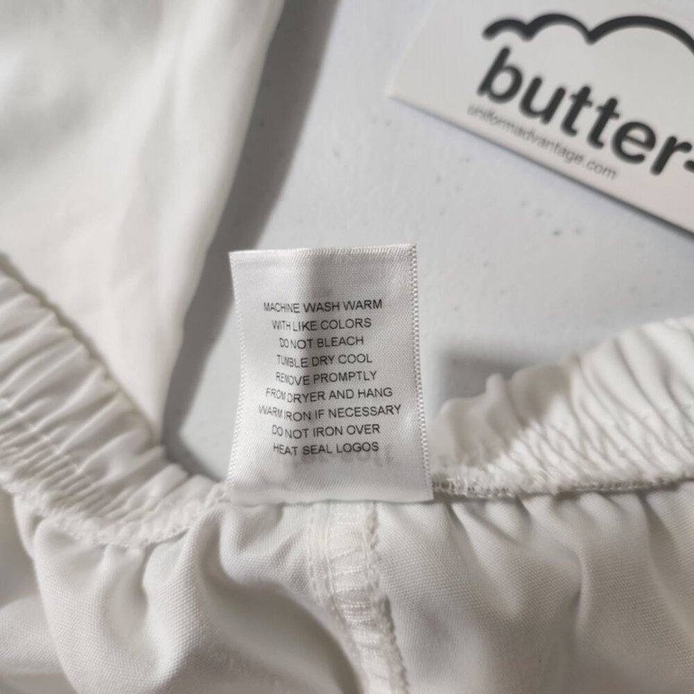 SOLD*****butter soft white scrub pants / flared leg workwear bottoms - Picture 4 of 12